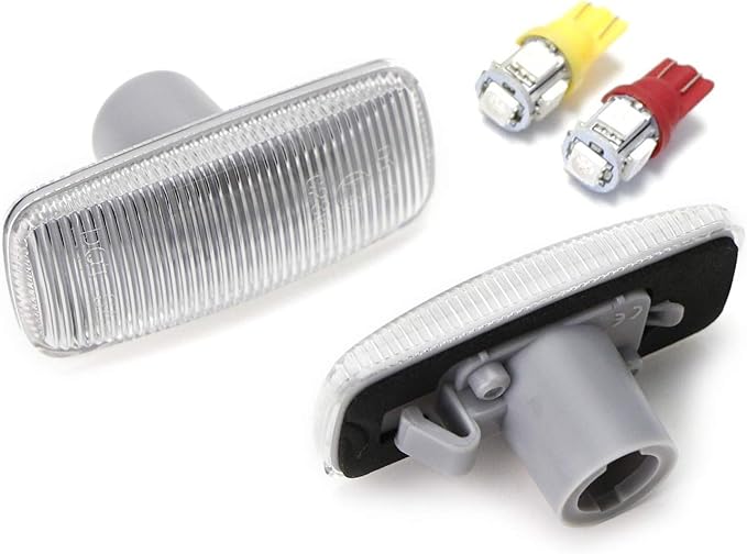 iJDMTOY Clear Lens Amber/Red LED Trunk Bed Marker Lights Set Compatible with 2010-18 Dodge RAM 2500HD 3500HD Dually Truck Double Wheel Side Fenders, Powered by Total 20 LED