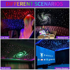 32W Twinkle Starlight Headliner Light,1100pcs 13.1ft Star Lights for Car Dual Color LED Fiber Optic Light RGBW Changing Color Stars APP/Remote Control Music Sync Car Interior Decro/Home/Party