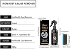 Car Wheel Cleaning Spray, Complete Detailing Solution, 4fl.oz, Iron Aluminium Remover, Rim Cleaner Spray, Powerful Stain Removal, for Cars, Trucks, Motorcycles, and RVs