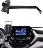 PZK Car Phone Mount for 2020 2021-2025 2026 Toyota Highlander L/LE/Hybrid XLE/Nightshade Accessories 8-inch Screen Auto Lock Car Phone Holder 360° Rotation Cradles Not Affect Vent (Not fit 12.3 inch)