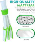 3 PCS Mini Duster for Car Air Vent, Dual-ended 3 Arm Microfiber & Soft Brush Head, Portable Washable Cleaning Tool, for Air Conditioning Vent & Fan & Keyboard & Blind (Green)