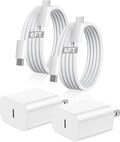 iPhone 17 16 Charger,2Pack USB C Fast Charger Apple Charge Type C Fast Charging Block&6FT USB C to C Woven Cable Cord for iPhone 17 Pro Max/17 Pro/Air/16 Plus/16E/15 Series/iPad Pro/Air/Mini