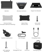 Wireless Backup Camera Solar Magnetic: 5 Inch Anti-Glare HD 1080P Screen, 1Min Quick Magnetic Install, Strong Signal, IP69K Waterproof Back up Camera with Storage Bag for Car, SUV, Truck, Trailer