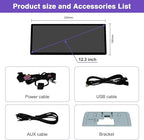 NINETOM 2026 Upgraded 12.3" Ultra-Narrow Touchscreen Wireless CarPlay Android Auto Receiver Compatible with BMW 3/4 Series F30/F31/F32/F33/F34/F36 (2017–2019), for EVO System
