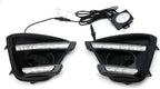 iJDMTOY Xenon White LED Daytime Running Light/Fog Lamps Compatible With 13-16 Mazda CX-5, Direct Double-Row Facelift Design Powered by 10W High Power LED Lights