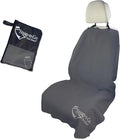 Car Seat Towel Cover After Gym Workout Yoga Pets: Snap-n-Go Seat Sheet™ Universal Fit with Headrest Post Straps, Quick-Dry Washable Sweat Protector for Car, Truck, SUV Interior Protection (Dark Gray)