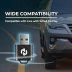 N Wireless CarPlay Adapter Upgrade – Faster & More Stable Wireless Apple CarPlay for Wired CarPlay Vehicles, 5GHz WiFi Performance, Plug & Play USB Dongle, Quick Pairing