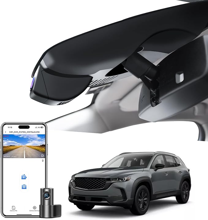 mangoal 4K Front & 2K Rear 2 Channel HDR Dash Cam, Dual STARVIS 2 IMX678 IMX675, Custom Fit for Mazda CX-50 2023 2024(Model A), 5GHz WiFi, GPS, 128GB Card
