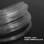 AZIMOM PMMA Plastic End Glow Fiber Optic Cable 1mm(0.04in) 50m(164ft)/Roll for Star Sky Ceiling All Kind Led Light Engine Driver Source