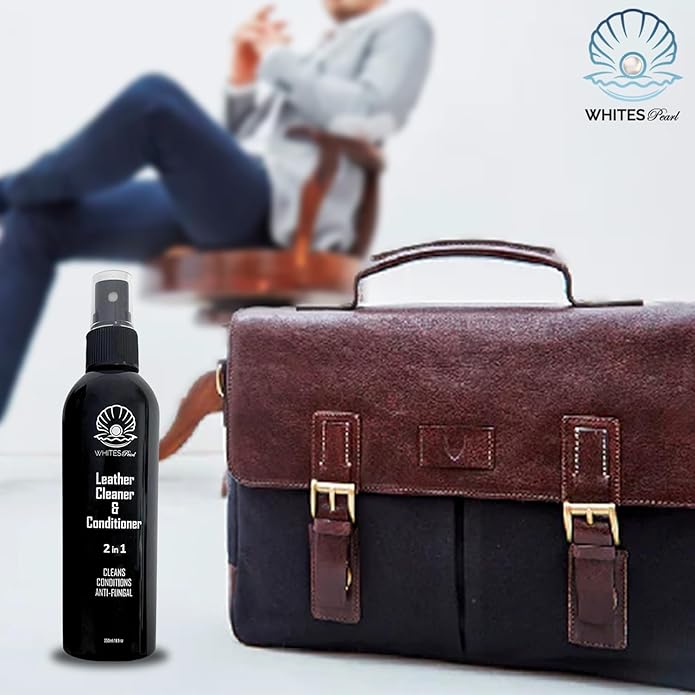 Leather Cleaner and Conditioner 8.5oz – 2 in 1 Leather Care Formula, Leather Cleaner for Purses, Leather Protectant, Grease And Stain Remover