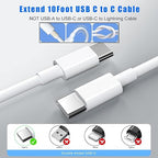 USB C Charger for iPhone 16 Fast Charging,2 Pack 20W Type C Apple Wall Charger Block with 2Pack 10 Foot Extra Long 60W USB C to C Cable Cord for iPhone 16/16Pro/15,iPad Pro 12.9/11,Air 5/4, Mini