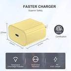 iPhone Fast Charger, Type C Wall Charger Block Plug and 10ft USB C to Lightning Charging Cable Cord Long, Power Adapter Cube Brick Box for Apple iPhone 14 Pro Max/14 Plus/14/13/12 Mini/11/XS Max/XR/X