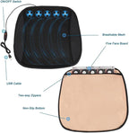 JSCARLIFE Universal Ventilated Car Seat Cushion with USB Interface Quick Cooling Three-Speed Adjustable Seat Cushion Suitable for All Car Seats, Home and Office Chairs (Style-A)