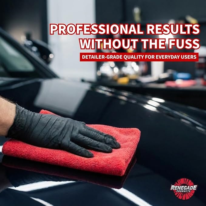 Renegade Essential Cleaning Bundle – Complete Car & Truck Detailing Kit with 4 Sprays, Microfiber Towels & Wheel Brush – Interior & Exterior Cleaner Set