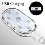 Car Interior Lighting, LED Reading Light, 7 Color Switches, USB Charging Touch Switch Wireless Portable Mini Ambient Light【2Pcs/Pack】