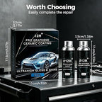 Ceramic Car Coating Kit - Crystal Serum,100ML Advanced Graphene Ceramic Coating, 9H Hardness Graphene Coating for Auto Car Detailing, Gloss Hydrophobicity Anti Scratch (Black 1 Set)