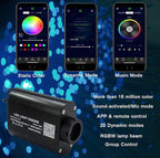 AZIMOM 16W Sound Activate Starlight Headliner Kit 300pcs 0.03in 6.5ft, Fiber Optic Starlight Light Music Mode Remote APP Control Car Use Home Star Ceiling Headliner Lighting Decoration