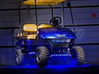 LEDGlow 4pc Blue LED Golf Cart Underbody Underglow Accent Neon Light Kit for EZGO Yamaha Club Car - Water Resistant Flexible Tubes - Includes Control Box & Wireless Remote