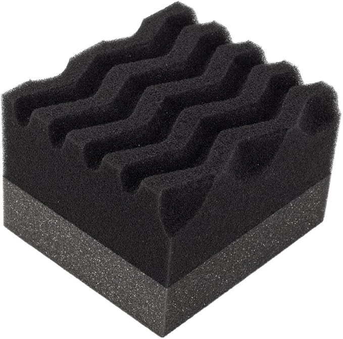 Maxshine Hydro-Tech Tire Foam Applicator Pad Waxing Sponge for Car Detailing, Black & Red (6 Pack)
