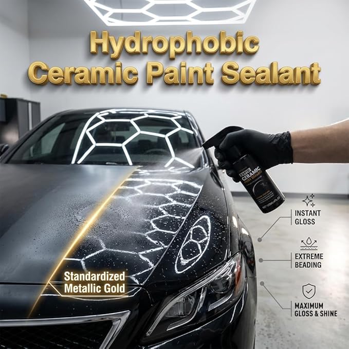 Rapid Ceramic Paint Sealant Spray, 2026 Upgraded Car Coating Spray for Shine & Protection, Gloss & Mirror Shine,Ultra Slick Finish Easy Car Coating (3 Sets with Towels)