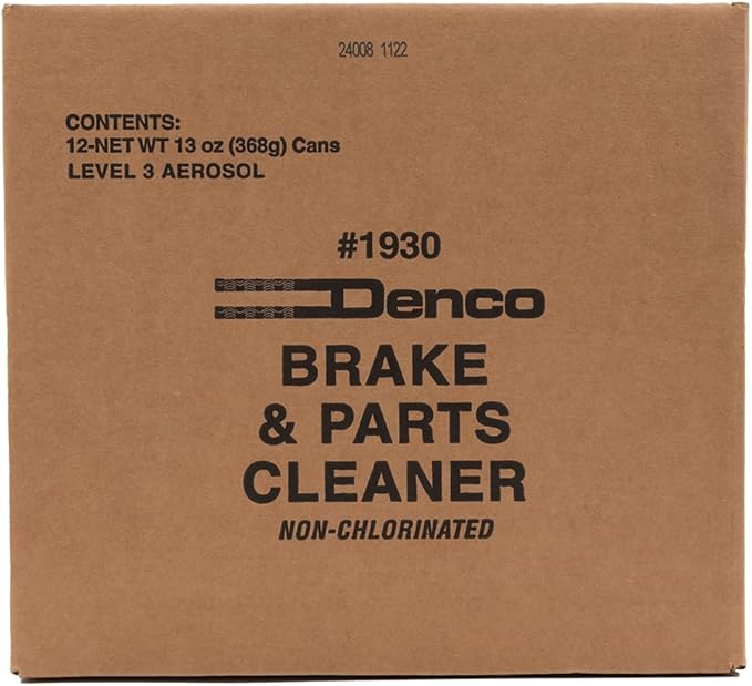 Denco #1930 Brake & Parts Cleaner Spray, Non-Chlorinated, Fast-Drying Degreaser, Low Odor Aerosol, 15.3oz (13oz net wt) (Case of 48)