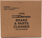 Denco #1930 Brake & Parts Cleaner Spray, Non-Chlorinated, Fast-Drying Degreaser, Low Odor Aerosol, 15.3oz (13oz net wt) (Case of 88)
