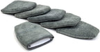 Autofiber [Finger Applicator] Microfiber Fingertip Mitt Applicator (5 in. x 4 in.) 6 Pack (Gray)