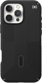 Speck Presidio 2 Grip iPhone 16 Pro Max Case - MagSafe and ClickLock - Slim Black/Slate Phone Case