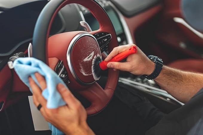 Detail Factory - TriGrip Ultra-Soft Detailing Brush Set - Scratch-Free Cleaning for Exterior, Interior Panels, Emblems, Badges, Gauges, Infotainment Screen - Live Wire
