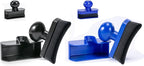 Car Tire Shine Applicator,Vegan Tire Shine Applicator with Curved Brush Head - Large Automotive Tire Dressing Applicator Brush with Storage Stand for Tire Detailing, 3.6 Inch -2pcs (Black&Blue)