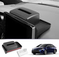 LUWU Dashboard Storage Tray Compatible with 2019-2024 2025 Toyota Corolla / 2022 2023 2024 Corolla Cross Accessories Center Console Display Box Hidden Tray Silicone Organizer Tray w/Tissue Box