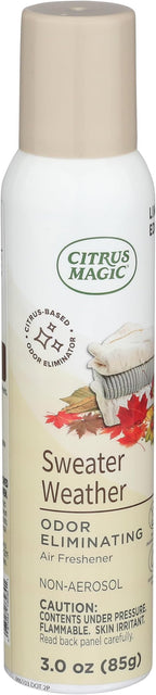 Citrus Magic Limited Edition Odor Eliminating Air Freshener Spray, Sweater Weather, 3-Ounce, Pack of 3