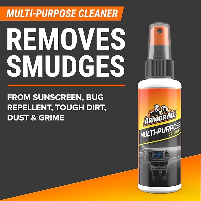 Armor All Car Wash and Car Interior Cleaner Kit, Includes Towel, Tire Foam, Glass Spray, Protectant Spray and Cleaning Spray, Multicolor, 5 Count (Pack of 1)