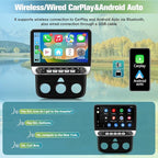 Car Radio Stereo Upgrade for Dodge RAM 1500/2500/3500 2013-2018, Android Head Unit with 10.1 Inch Touch Screen/Backup Camera/Wireless CarPlay & Android Auto/Mirroring/Wi-Fi/Bluetooth/SWC/FM/AM