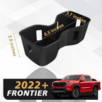 Muslogy Center Console Cup Holder Inserts Compatible with 2022-2025 2026 Nissan Frontier Accessories Middle Console Armrest Front Drink Stopper Non-Slip Organizer Drink Cup Holder Organizer