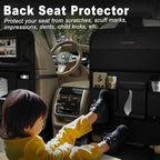 XDV Car Seat Organizers,Multi-functional Back Seat Protectors, Storage Pouches, and Tray Holders (for Cars, Kids, Seat Back and Rear Seats) (Plain Black, 2 Pcs)
