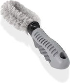 Chenille Microfiber Wash Mitt - Blue Thick and Absorbent Scratch Free Car Wash Mitt - Complete with Wheel Brush