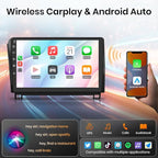 Car Radio Stereo for Toyota Tundra 2007-2013 Toyota Sequoia 2008-2018 10.1 Inch Touch Screen 4G RAM 64G ROM with Wireless Carplay&Android Auto SWC GPS Navigation Bluetooth Backup Camera