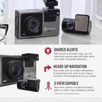 Cobra Smart Dash Cam + Rear Cam (SC 400D) – UHD 4K Resolution, Alexa Built-In, 3-Camera Capable, Live Police Alerts, Emergency Mayday, Drive Smarter App, 3" Touchscreen, Wi-Fi & GPS, 32GB SD Card Incl