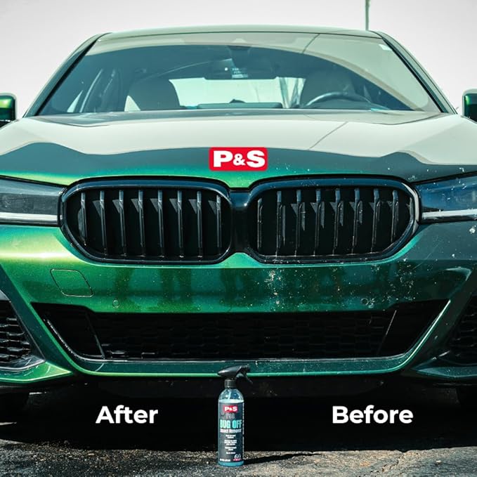 P&S Professional Detail Products Bug Off Insect Remover – Industrial-Strength Bug Splatter Cleaner, Safe for Paint, Trim & Grills, Pre-Wash Treatment, Easy Spray & Rinse Formula - 16oz