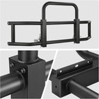 DNA Motoring Front Bumper Brush Bull Bar Deer Guard Compatible with Volvo VNL 04-17/430 15-16/630 15-16/670 15-16, 3mm Thick Iron Tubing, Powdercoated Matte Black, DG-G-002-BK+BKIT-DG-005
