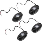 Zerodeko 9W LED Car Lighting Kit Universal Automotive Ambient Lighting Waterproof Under Car LED Lights 4-Piece Set for Trucks and Custom Vehicles