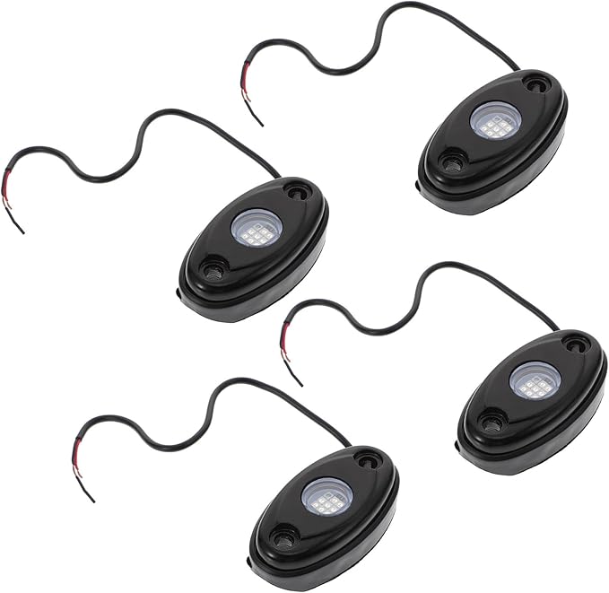 Zerodeko 9W LED Car Lighting Kit Universal Automotive Ambient Lighting Waterproof Under Car LED Lights 4-Piece Set for Trucks and Custom Vehicles