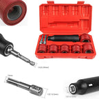 9-Piece Car Wheel Stud Cleaner Tool Set, Rust Removal Brush for 12-28mm Nuts, Drill Attachment for Impact Driver Use