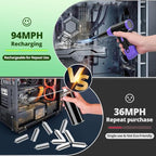 Compressed Air Duster Keyboard Cleaner - Electric Air Blower Cleaning Kit 150,000 RPM Mini Duster Spray for Dusting PC, Car, and Vacuum (Purple)