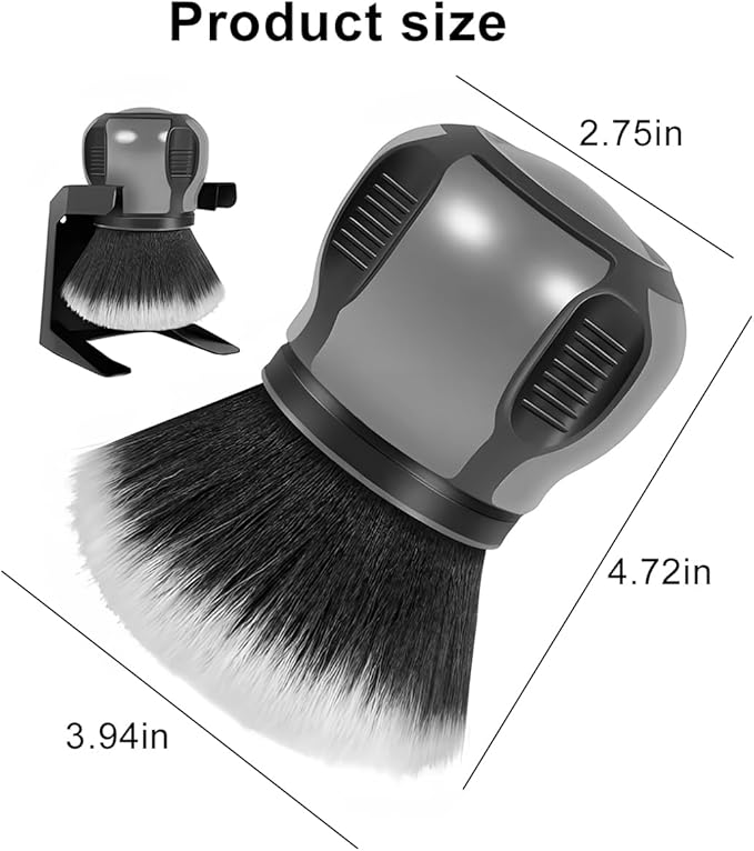 AUCELI Car Detailing Brush, Ultra Soft Auto Interior Dusting Brush with Storage Rack, Car XL Synthetic Brush Cleaning Tool, Universal Covers Large Area Inside or Outside Vehicles(Gray/Style A)