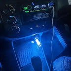 2PCS USB LED Lights for Car Interior, Mini Ambient Lighting Car Interior Lights, Touch Control Car USB Light, Decorative Night Light for Vehicle Bedroom Camping(Blue)