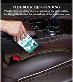 IHOTDER Car Seat Gap Filler,Super Flexible Car Side Seat Gap Filler Car Accessories for Women & Men,Universal CCar Organizer Between Seats for Tightly Filling Seat Gaps(Brown/2PCS)