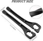 2-Pack Universal Car Seat Gap Filler - Car Seat Gap Filler Organizer & Blocker to Stop Phone, Keys from Dropping Between Seat Console (Black)
