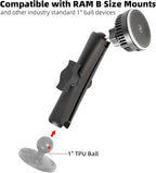 1" Ball Magnetic Wireless Charging Phone Holder with 5.9" Long Arm for MagSafe iPhone 17/16/15/14/13/12 Series - 15W Fast Charging, TEC and Fan Dual Cooling - Compatible with RAM B Size Mounts